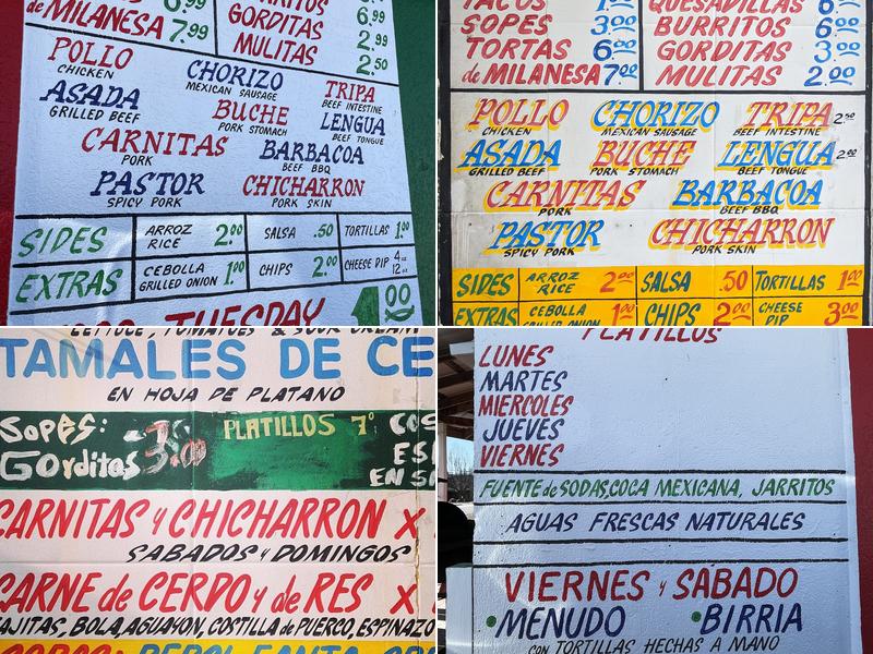 Carniceria Y Taqueria Don Juan Menu