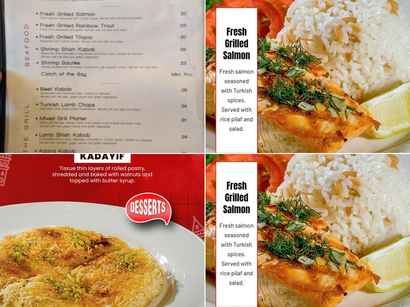 Anatolia Turkish Restaurant Menu