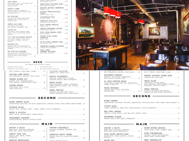 Red Pony Menu
