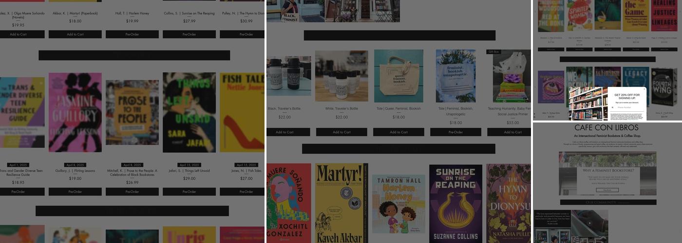 Cafe con Libros Menu