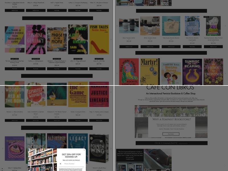 Cafe con Libros Menu