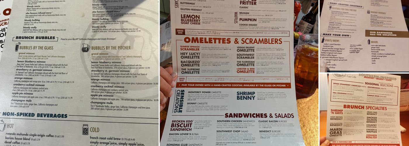 Another Broken Egg Cafe Menu