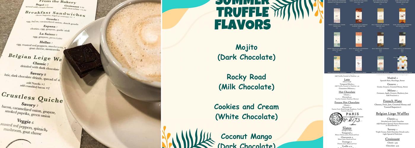 Tempered Fine Chocolates Menu