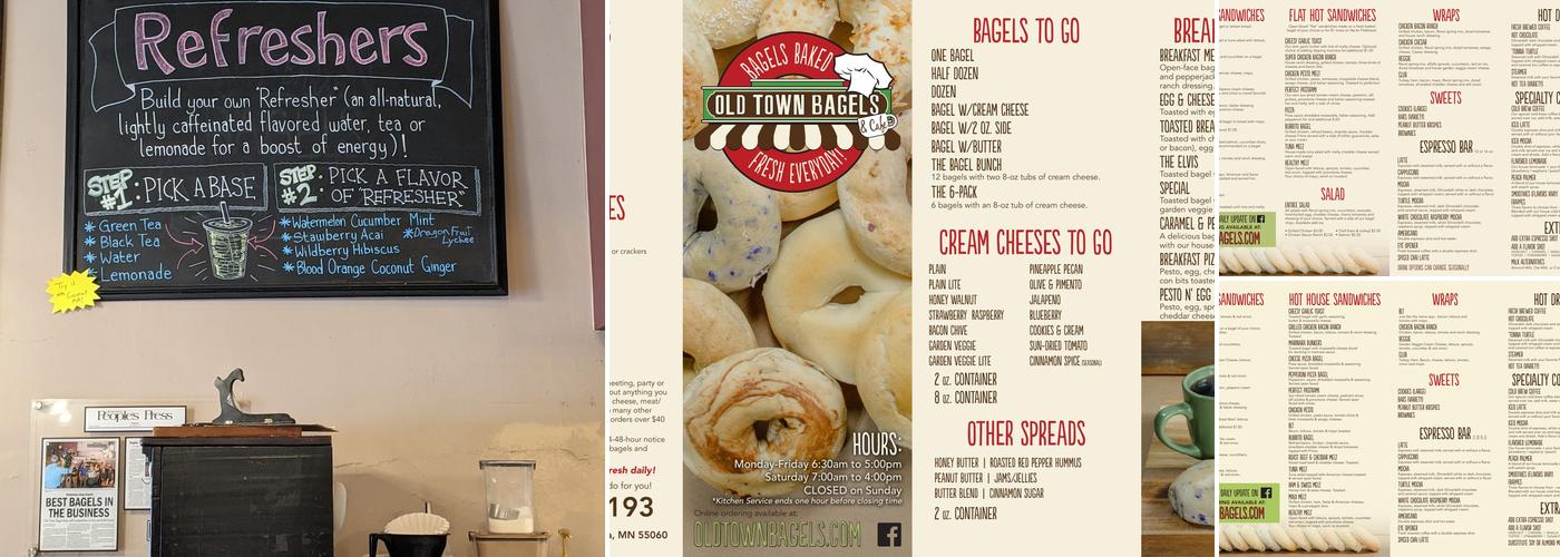 OTB Cafe - Old Town Bagels Menu
