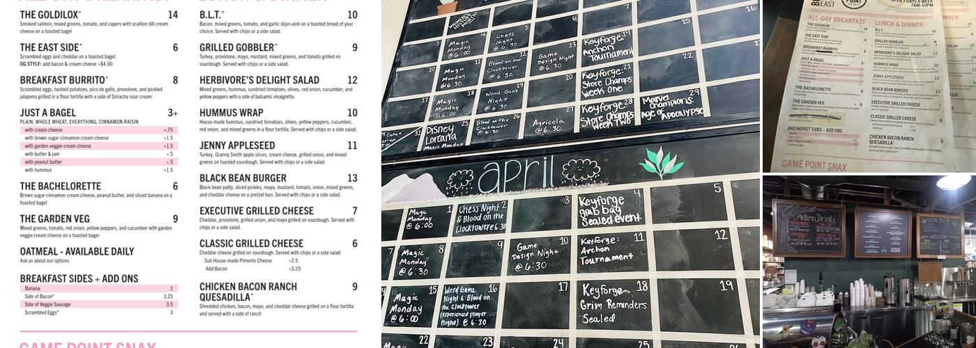 Game Point - A Board Game Cafe Menu