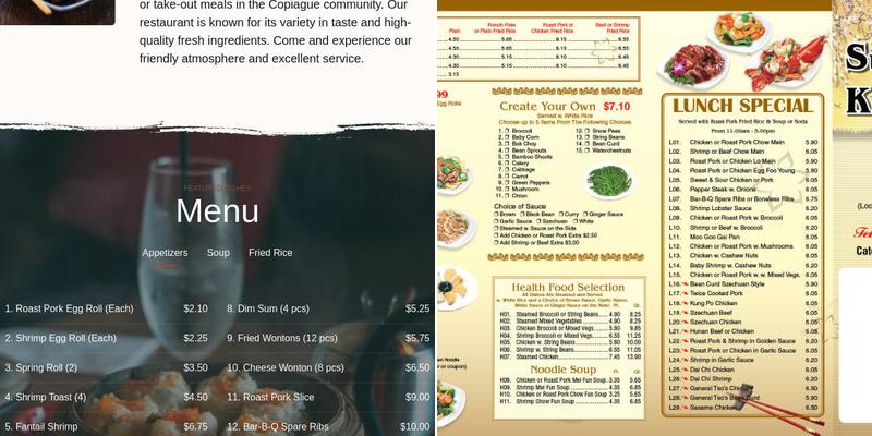 Sunrise Kitchen Menu