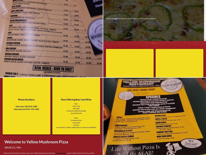 Yellow Mushroom Pizza Menu