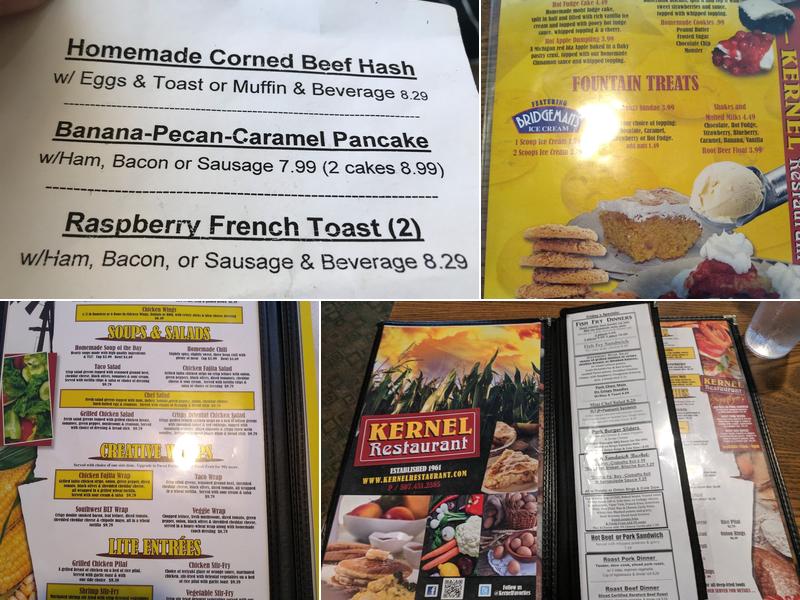 Kernel Restaurant Menu