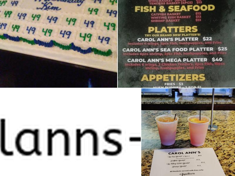 Carol Ann’s Menu