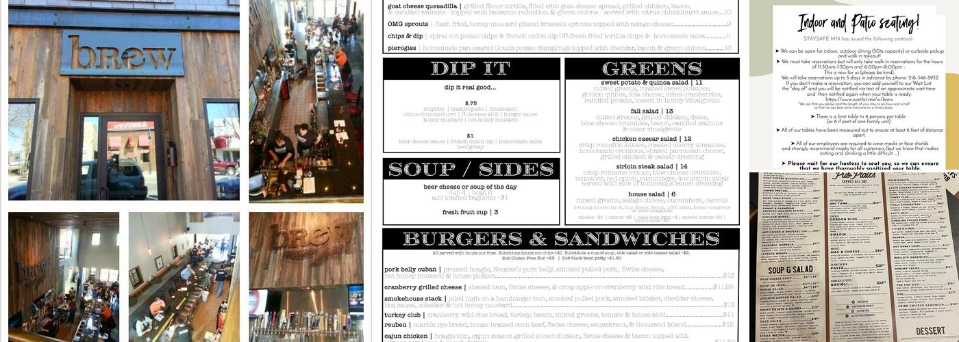Brew Ales + Eats Menu