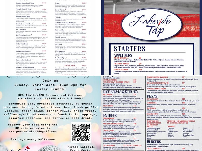 Lakeside Tap Menu