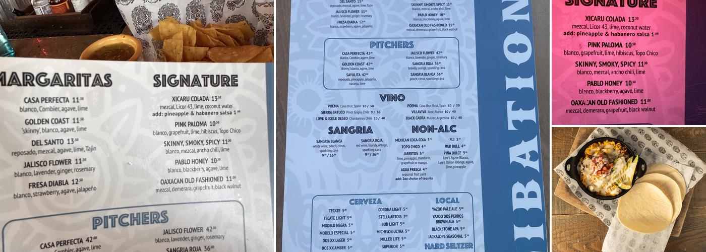 Saint Anejo Menu