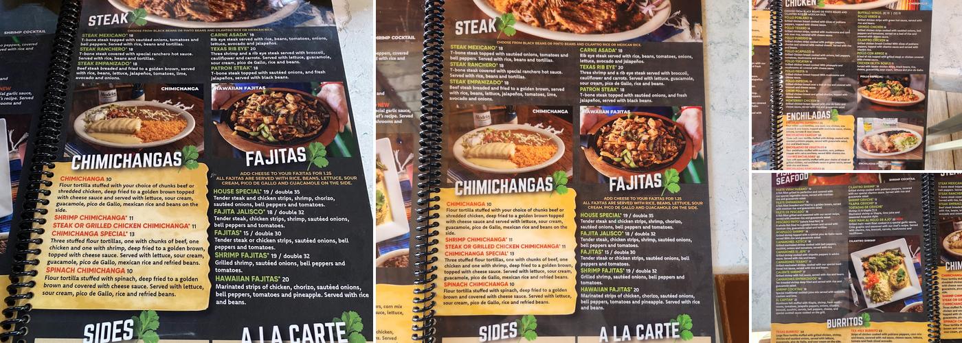 Cilantro Mexican Grill Menu