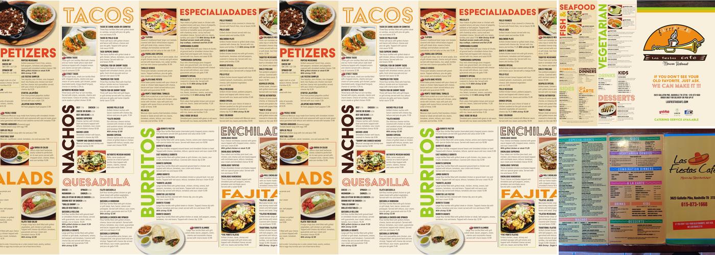 Las Fiestas Cafe Menu