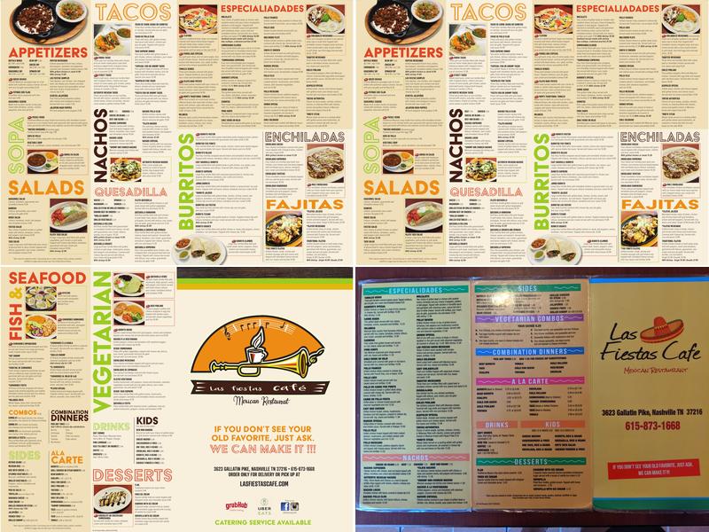 Las Fiestas Cafe Menu