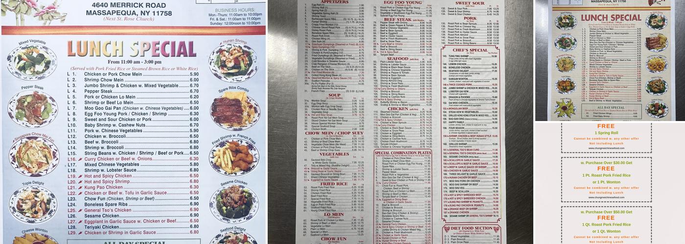 Chun Mei Restaurant Menu