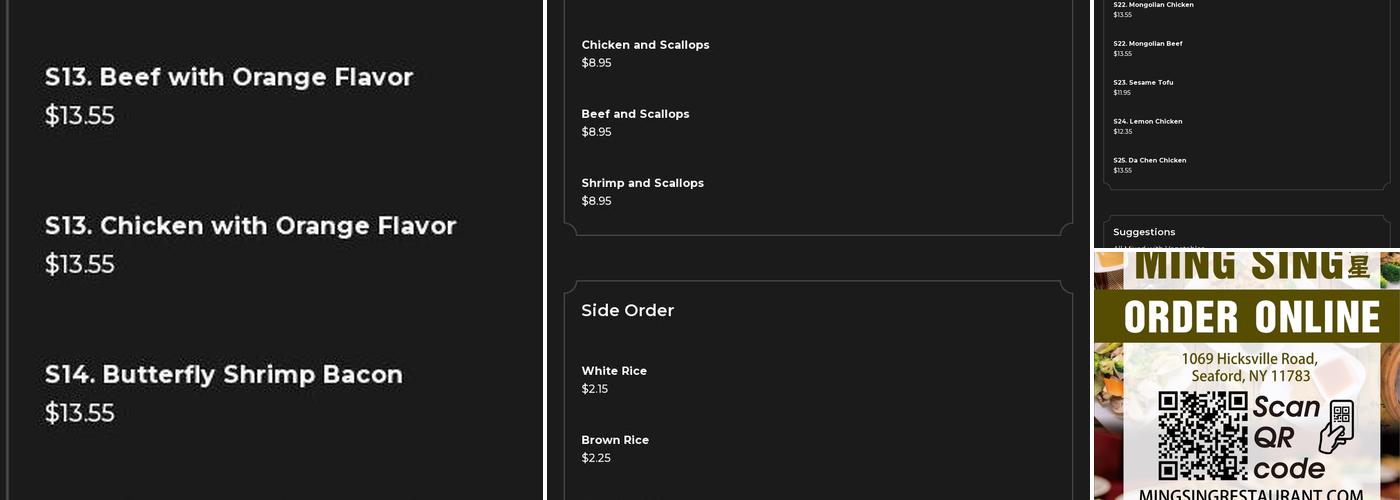 Ming Sing Chinese Kitchen Menu