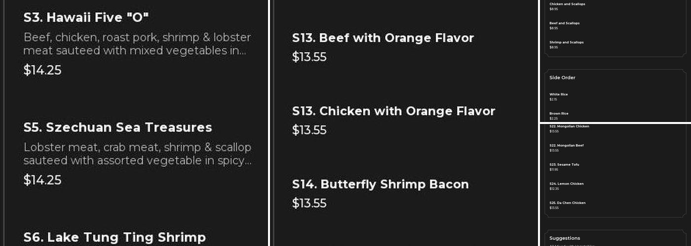 Ming Sing Chinese Kitchen Menu