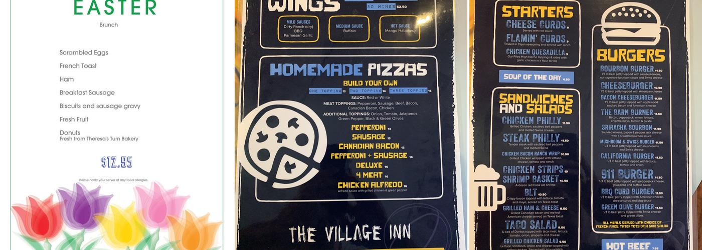The Village Menu