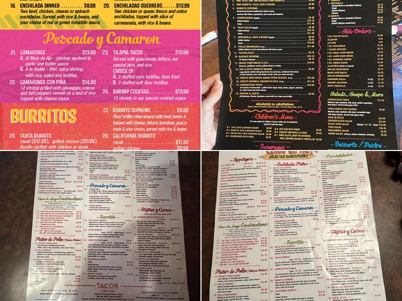 Cinco De Mayo Mexican restaurant-Brentwood Menu