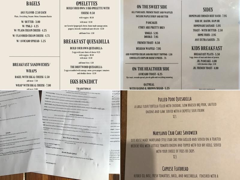 Mill Creek Cafe Menu