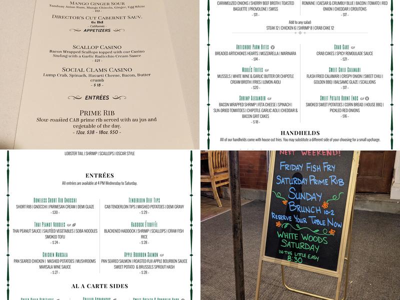 Naples Hotel Restaurant and Taproom Menu