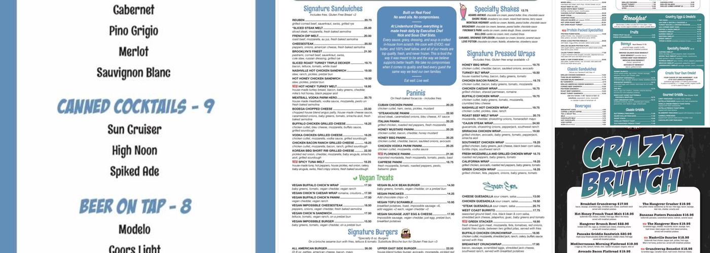 The Lindenhurst Diner Menu