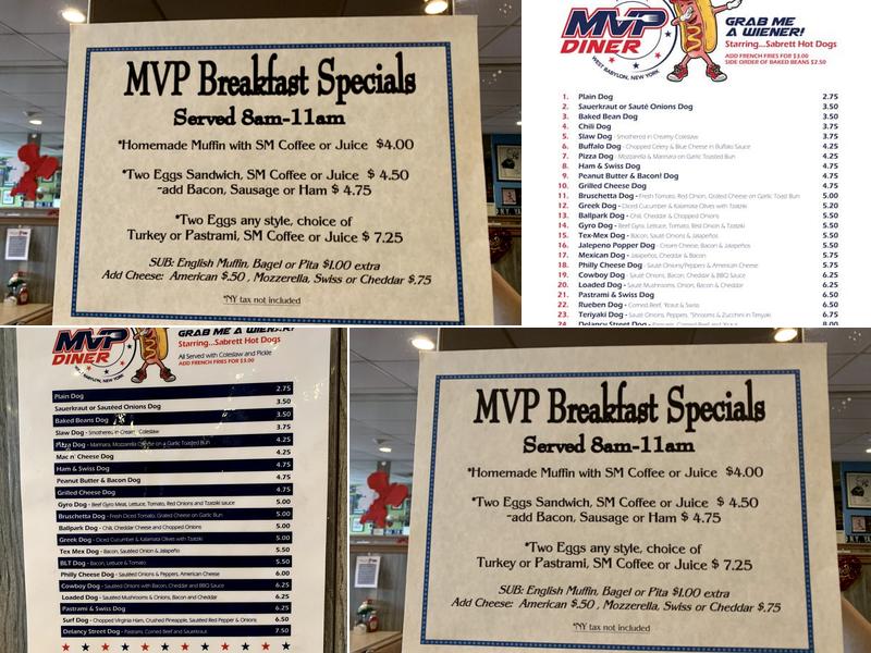 MVP Diner Menu