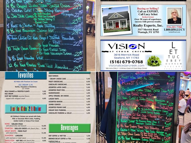 East Bay Diner Seaford Menu