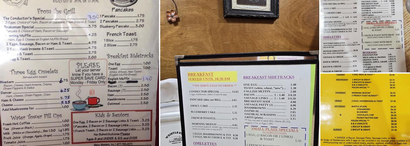 Whistle Stop Menu