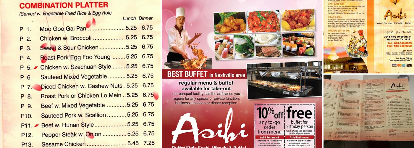 Asihi Hibachi & Buffet Menu