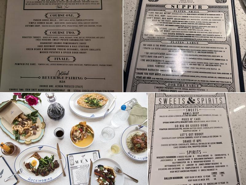 The Mockingbird Menu