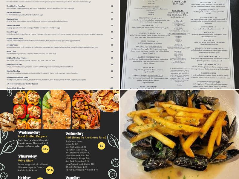Chat-A-Whyle Restaurant Menu
