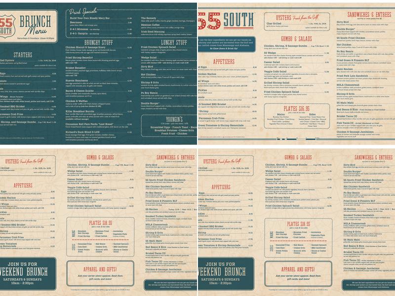 55 South Menu
