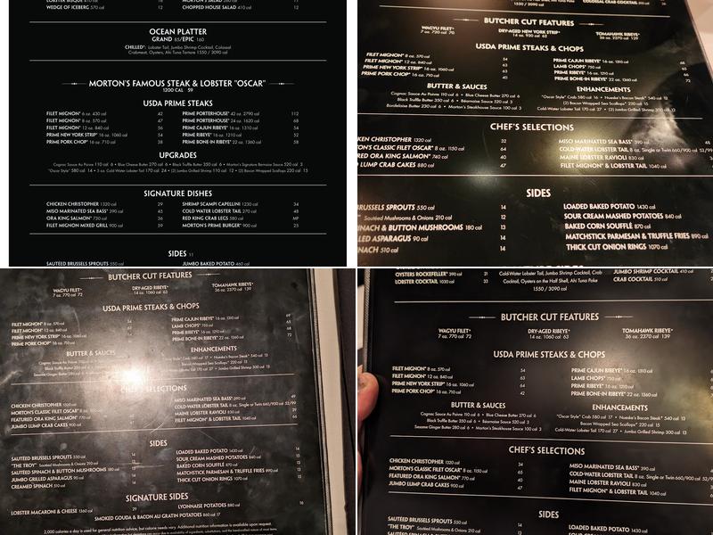 Morton's The Steakhouse Menu