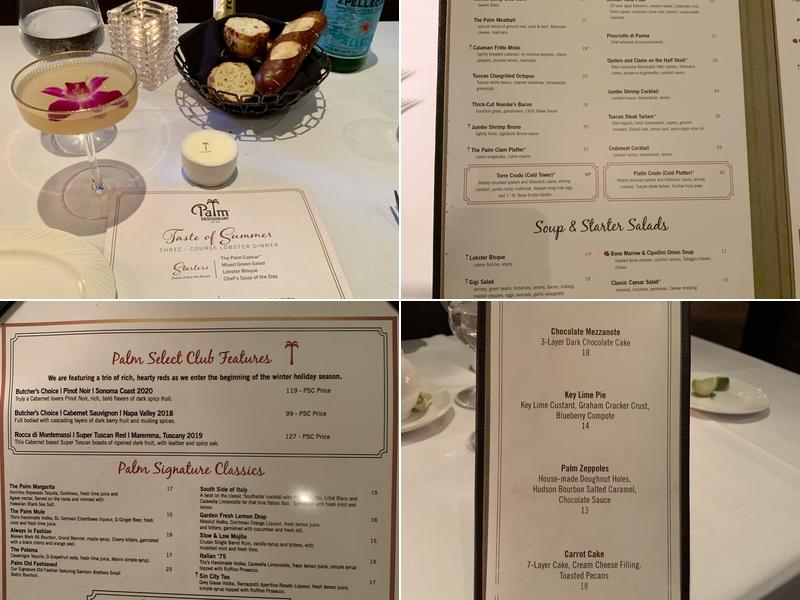 The Palm - Nashville Menu