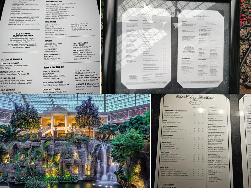 Old Hickory Steakhouse Menu