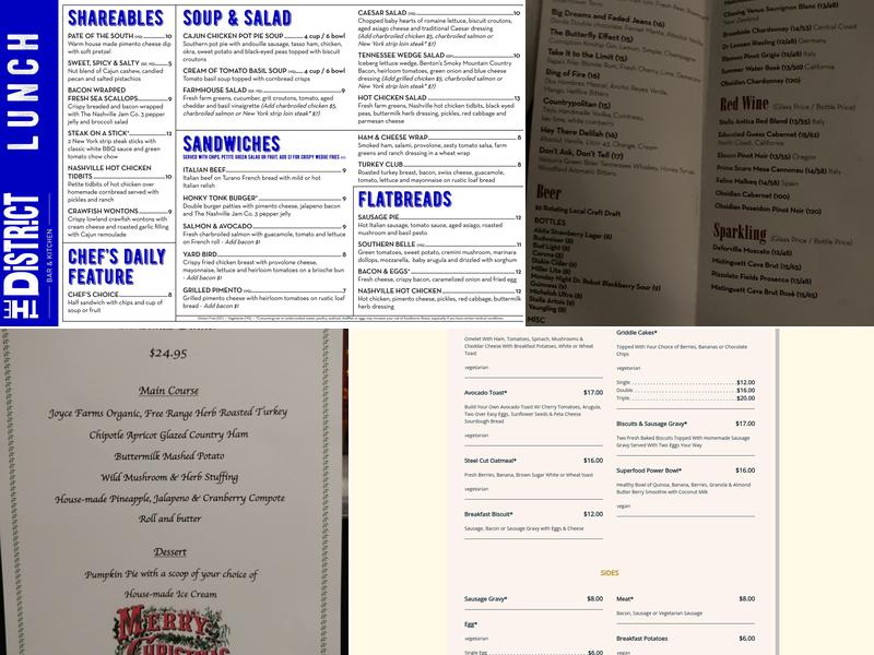 The Countrypolitan Bar & Kitchen Menu