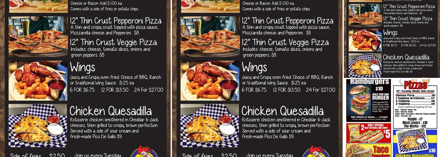 Pecker's Bar and Grill Menu