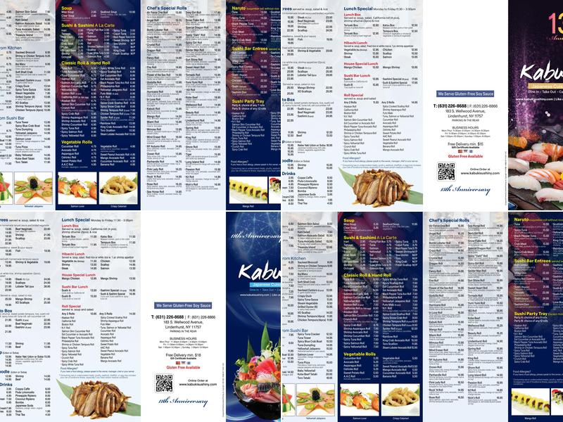 Kabuki Sushi Menu