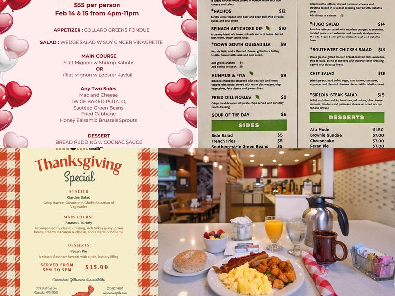 Commodore Grille Menu