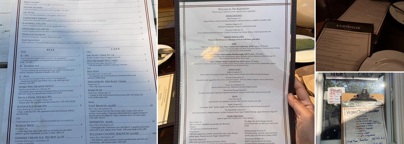 The Kaatskeller Menu