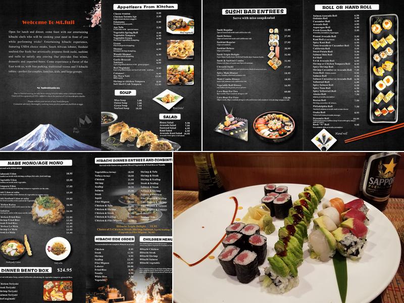 Mt Fuji Japanese Restaurant Menu