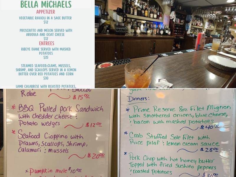 Bella Michael's Restaurant Menu
