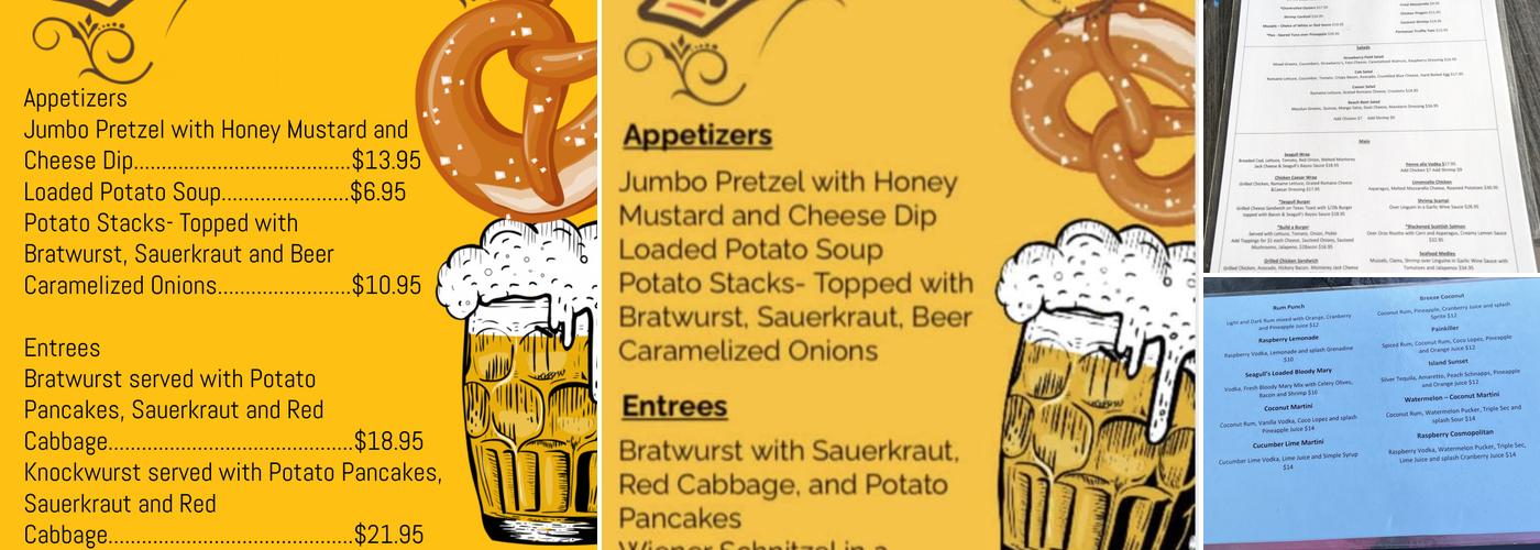 Seagull Restaurant and Bar Menu