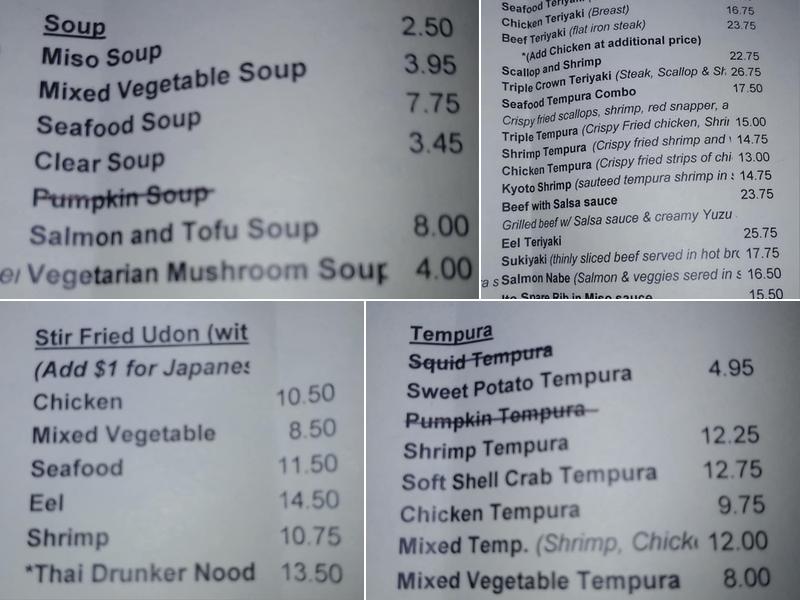Tuna III Menu