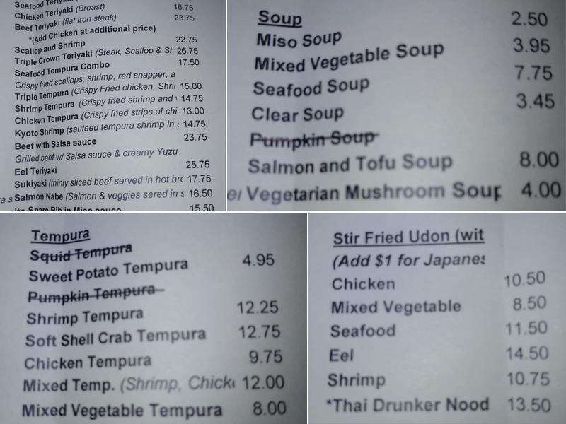 Tuna III Menu