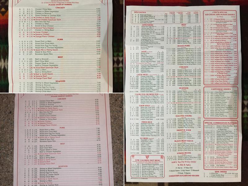 Chinatown Kitchen Menu