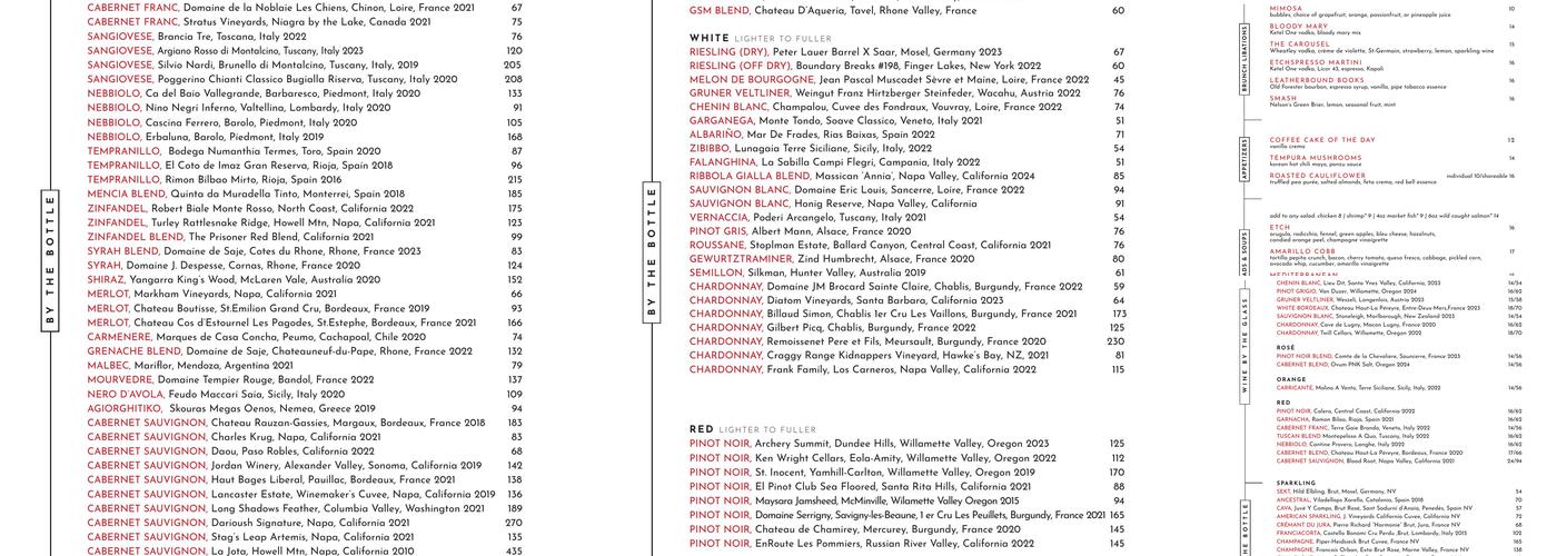 Etch Menu
