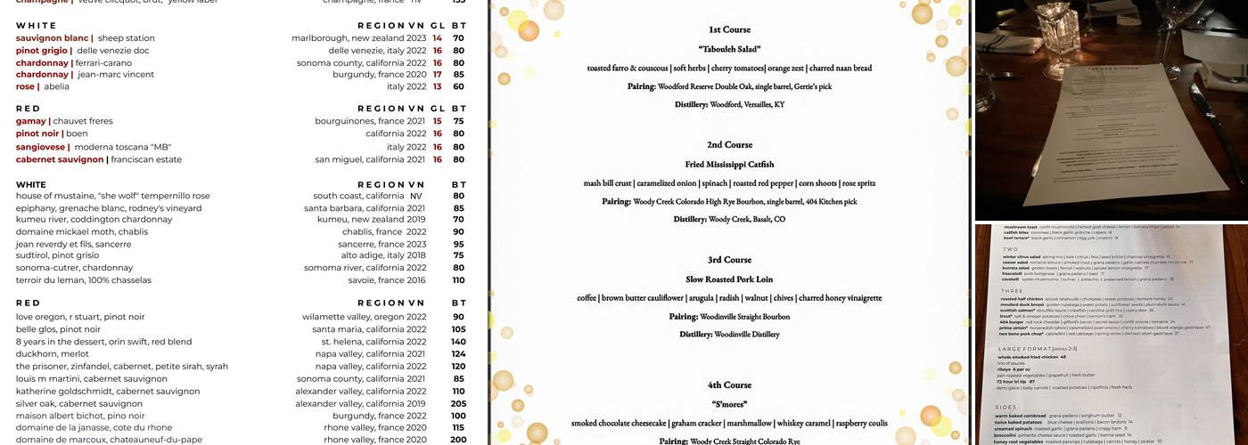 The 404 Kitchen Menu